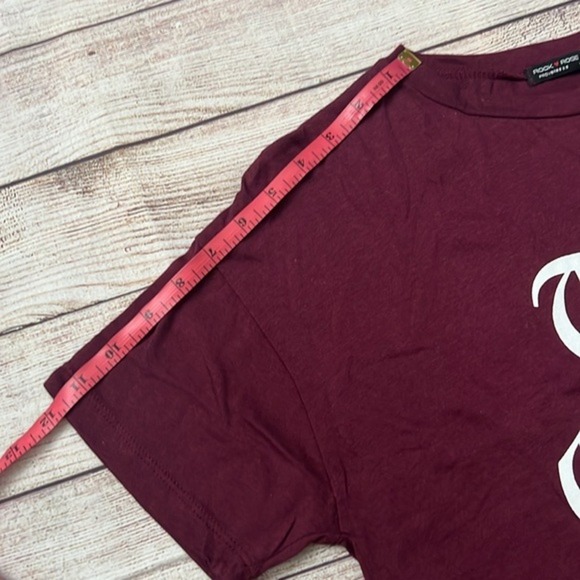 Rock Rose Couture Taco Queen T-Shirt Small Burgundy Red Graphic Tee‎ Women's NWT - Picture 7 of 9